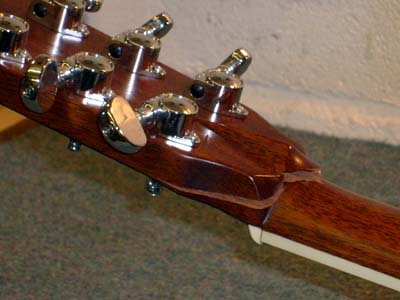 Typical "glue and go" headstock repair